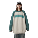 2024秋冬拼接撞色毛衣女字母钢印印花针织衫B213-8077-P70控88，女装针织衫/毛衣，星座617A-4
