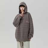 2024秋冬连帽针织衫女抽绳宽松刺绣毛衣B213-8079-P80控98，女装针织衫/毛衣，星座617A-4