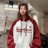 2024春季复合连帽卫衣拼接男印花B213-8065-P70控88，男装卫衣，星座617A-4