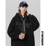 2024冬季加绒加厚卫衣女连帽保暖打底衫B213-8091-P70控88，女装卫衣/绒衫，星座617A-4