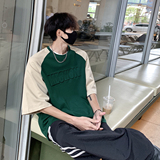2024夏季钢字母拼接男街头宽松短袖T恤B213-8139-P38控58，男装T恤，星座617A-4