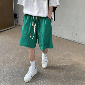 24SS夏季印花短裤宽松男休闲港风五分裤 B213-8135-P38控58图片