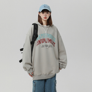 2023复合银狐绒卫衣女加绒加厚无口袋帽衫 B213-8083-P65控79图片