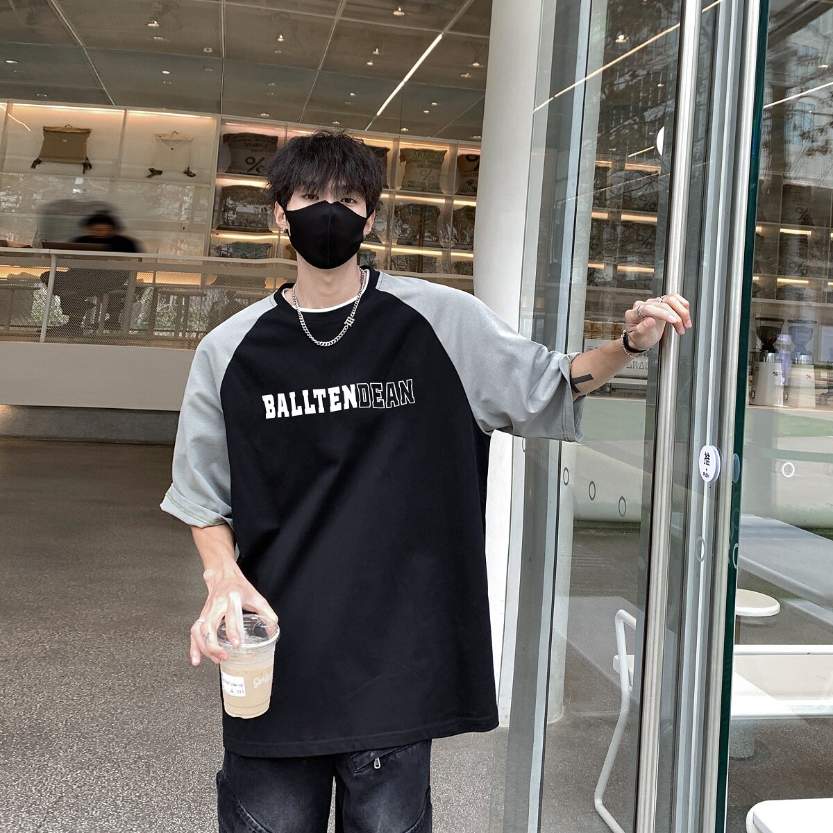 美式纯棉短袖T恤男插肩上衣B213-8150-P38控58,男装T恤,星座617A-4