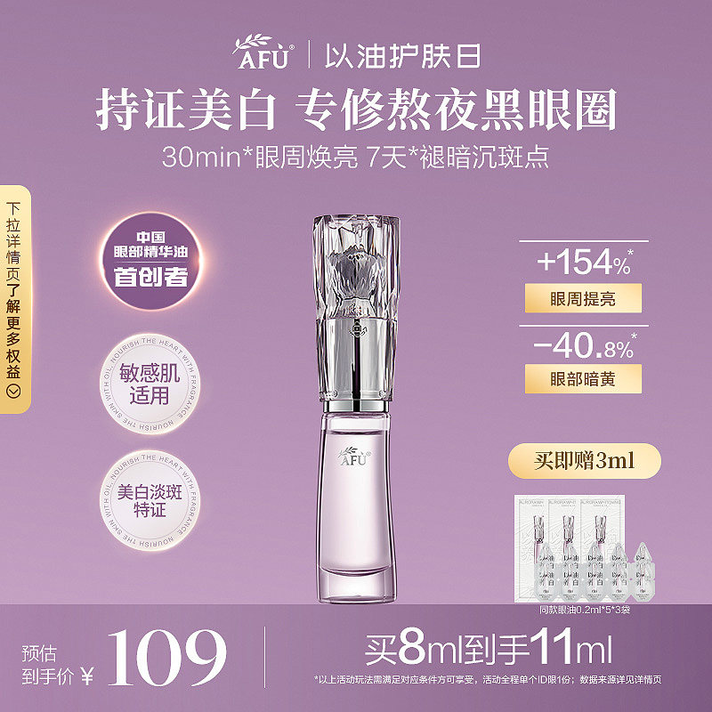 【百亿补贴】阿芙极光美白眼油去暗沉黑眼圈祛斑淡斑眼部精华8ml