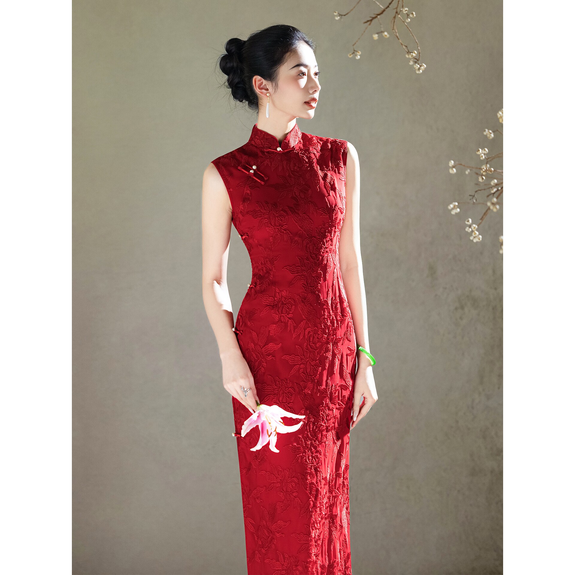 2026新款红色旗袍新娘敬酒服新中式订婚礼服裙结婚回门无袖连衣裙
