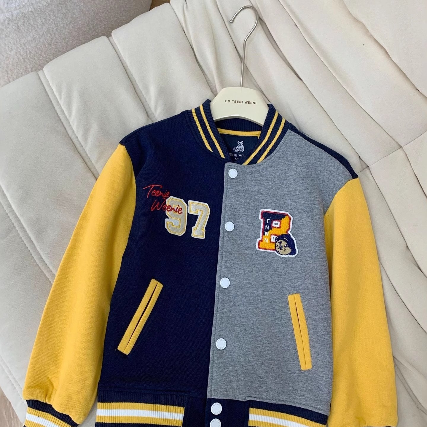 2025新款TW小熊童装春秋款男童夹克外套韩版中小童棒球服T