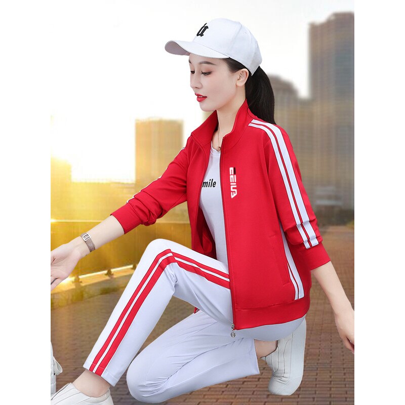 2026新款高棉立领开衫运动套装女装春秋时尚洋气宽松广场舞三