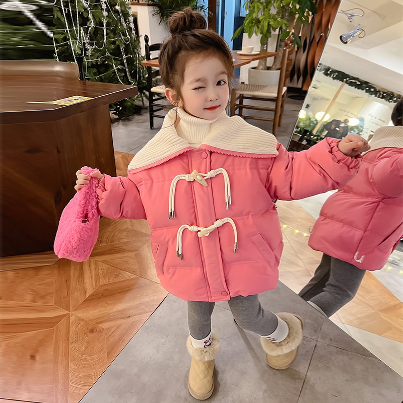 2025新款女童羽绒服宝宝中长款冬款棉衣冬装洋气棉袄宝宝冬季