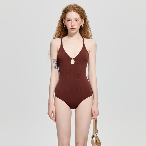 女连体比基尼遮肚显瘦泳衣
