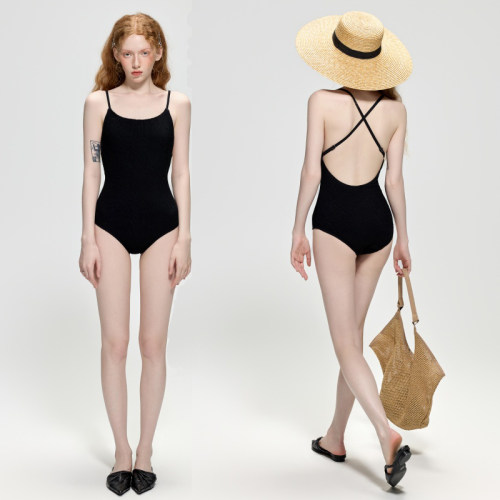 泳衣女连体泳衣露背遮肚显瘦