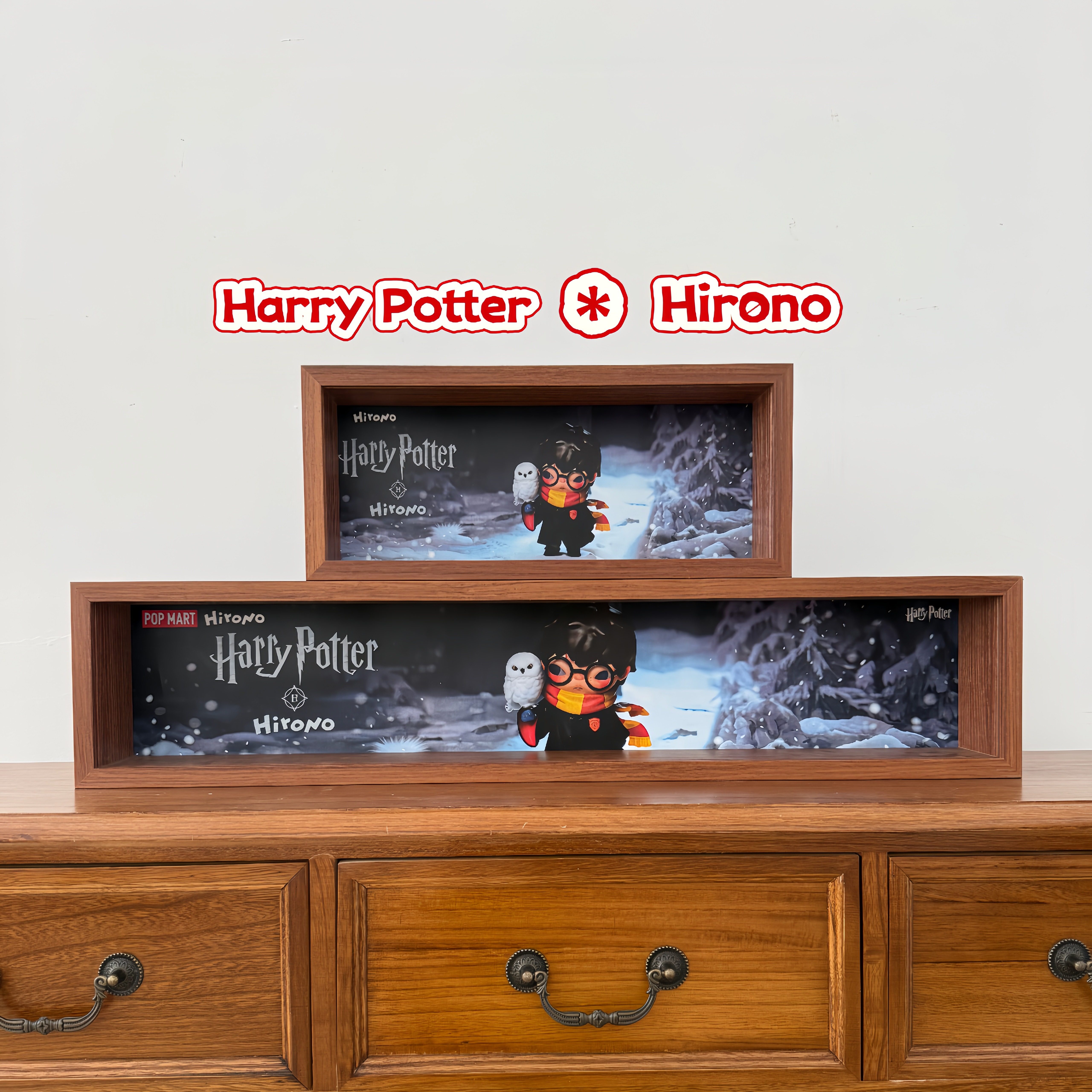 抽拉玻璃适用泡泡玛特哈利波特联名Hirono盲盒收纳展示收藏送灯串