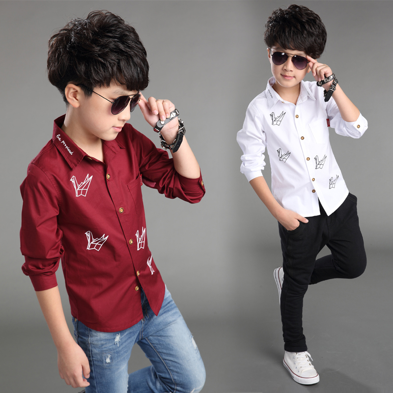 Chemise garcon JUNMAN à manche longue - Ref 2073939 Image 1