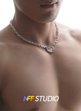 NFF荆棘爱心钛钢项链男设计感