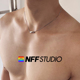 NFF精致简约扭曲吊坠钛钢项链男高级感潮轻奢个性 锁骨链小众嘻哈