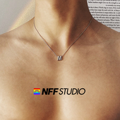 NFF污污DIY字母轻奢简约时尚 钛钢项链男嘻哈潮ins小众精致锁骨链