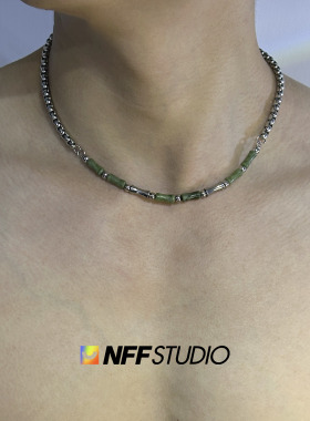 钛钢串珠项链情侣项链