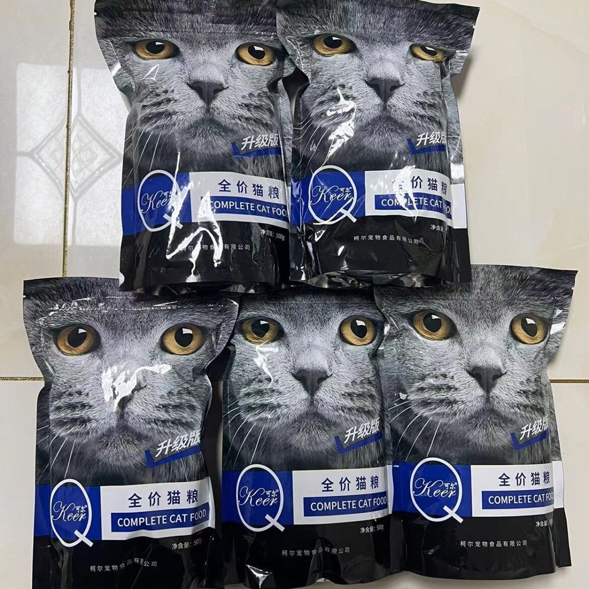 可尔猫粮500g幼猫成猫流浪猫增肥发腮通用型猫粮英短蓝猫