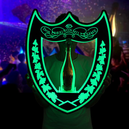 洋酒香槟王DOM Perignon发光酒座亚克力酒瓶展示架手持出酒道具