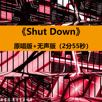 Shut Down BLACKPINK歌曲舞蹈表演出舞台LED大屏幕背景视频VJ素材
