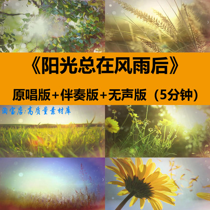 阳光总在风雨后歌曲伴奏温馨励志演出舞台LED大屏幕背景视频素材