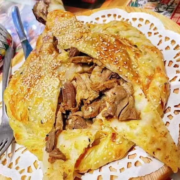 新疆美食面包烤羊腿半成品方便菜酒店商用私房菜手抓羊肉烤馕烧烤