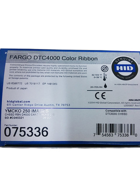 045500证卡机色带 Fargo法高HID制卡机075336彩色带075333/045515
