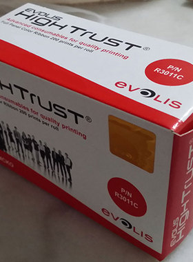 Evolis爱立识R3011C彩色带PEBBLE4半格彩色带R3013E制卡机Dualys3