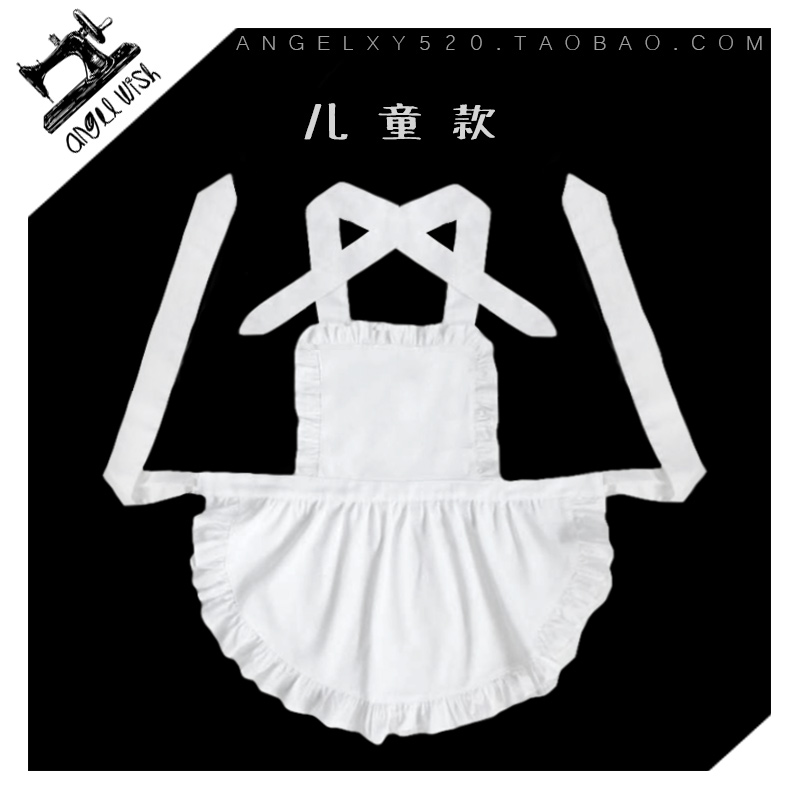 纯棉儿童画画衣饭兜 韩版时尚围裙白色花边可爱表演围裙 新款推荐