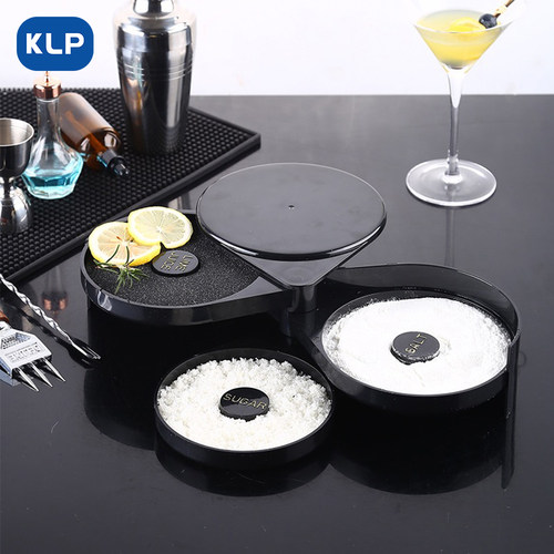 KLP调酒盐边盒三层盒调味盒
