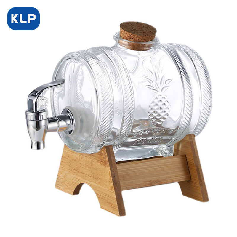 KLP玻璃酒桶酒架网红扎啤桶带龙头酒炮商用酒吧用品创意啤酒扎壶