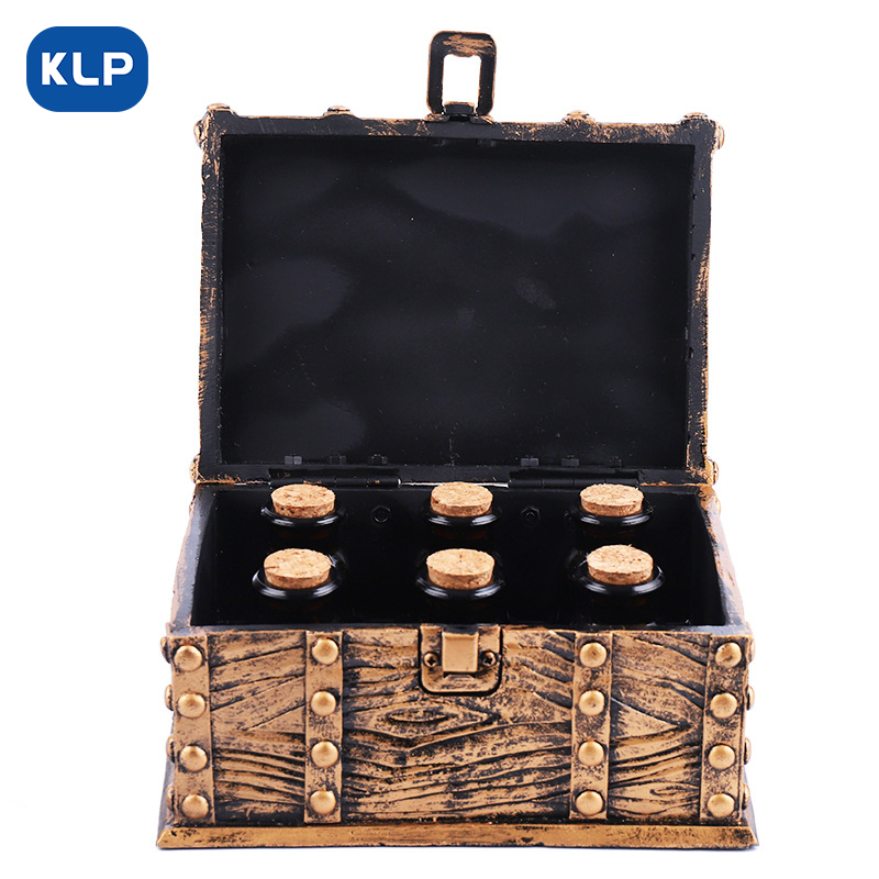 网红鸡尾酒杯月光宝盒干冰藏宝箱特色饮料主题分子创意甜品盘意境