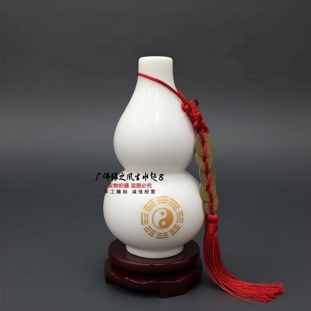 白玉葫芦风水摆件实心玉石镇宅图片