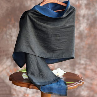 香云纱披肩外搭高端女旗袍搭配外披时尚 复古桑蚕丝真丝巾 百搭中式