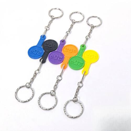 现货跨境新品3D Printed Quarter KeeperforShoppingCarts 25美分