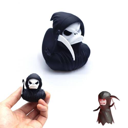 现货跨境热销3d打印死神鸭子跨境爆款Grim Reaper Duck 万圣节摆