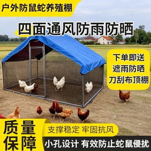 鸡棚家用户外家禽养殖鸭子笼舍室外孔雀镀锌鸡笼鸡圈棚架全套搭建