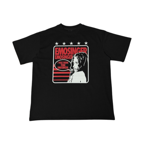 BurningDreamers 美式复古vintage人像印花休闲宽松情侣短袖T恤