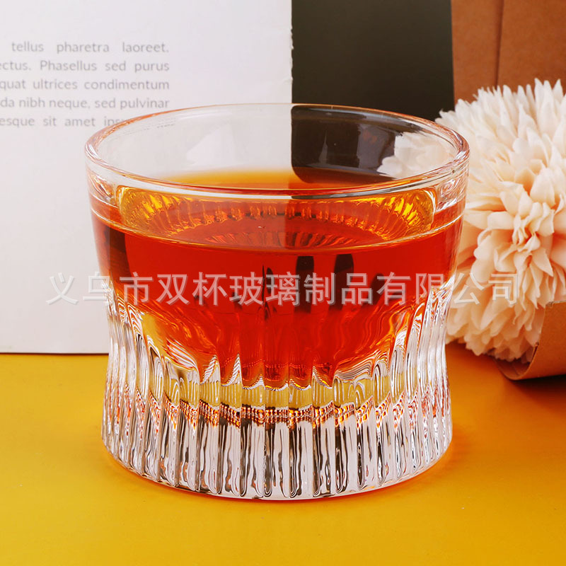 欧式冰花冰球威士忌酒杯玻璃茶杯酒吧洋酒杯烈酒杯果汁杯刻花