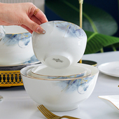精美骨瓷碗套装 家用4.5英寸米饭碗6英寸面碗8英寸大汤碗可微波炉