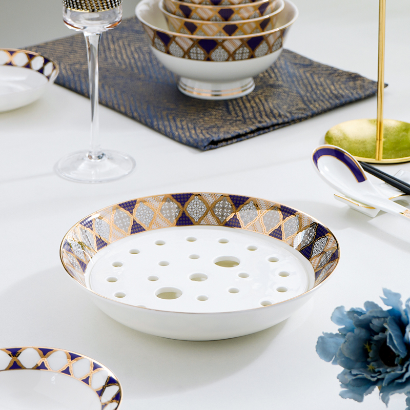 家用纯白7-9英寸骨瓷双耳窝盘