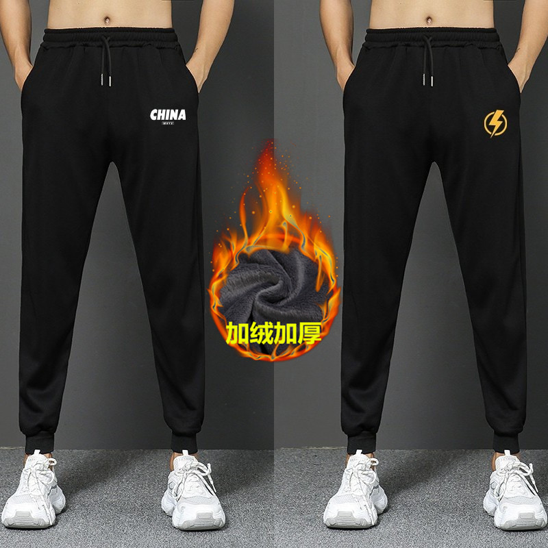 秋冬季12男孩大童13加绒加厚14运动裤15青少年16岁中学生束脚裤子