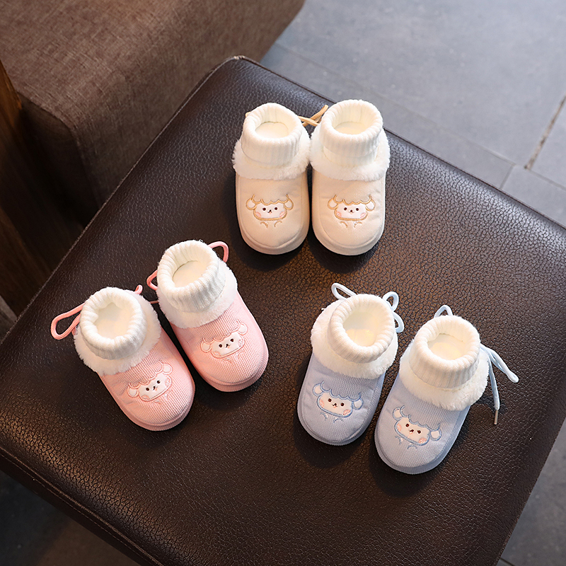 2025年新款软底男女宝宝秋冬季0一1岁秋冬季婴儿鞋袜棉鞋不掉加绒