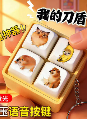 我的刀盾按键发声解压玩具比比拉布语音四宫格钥匙扣网红整蛊神器
