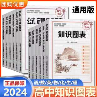 高中知识图表必修选择性必修语文数学英语物理化学生物政治历史地理 定理定律全解高一高二高三高考总复习 词汇语法基础知识公式