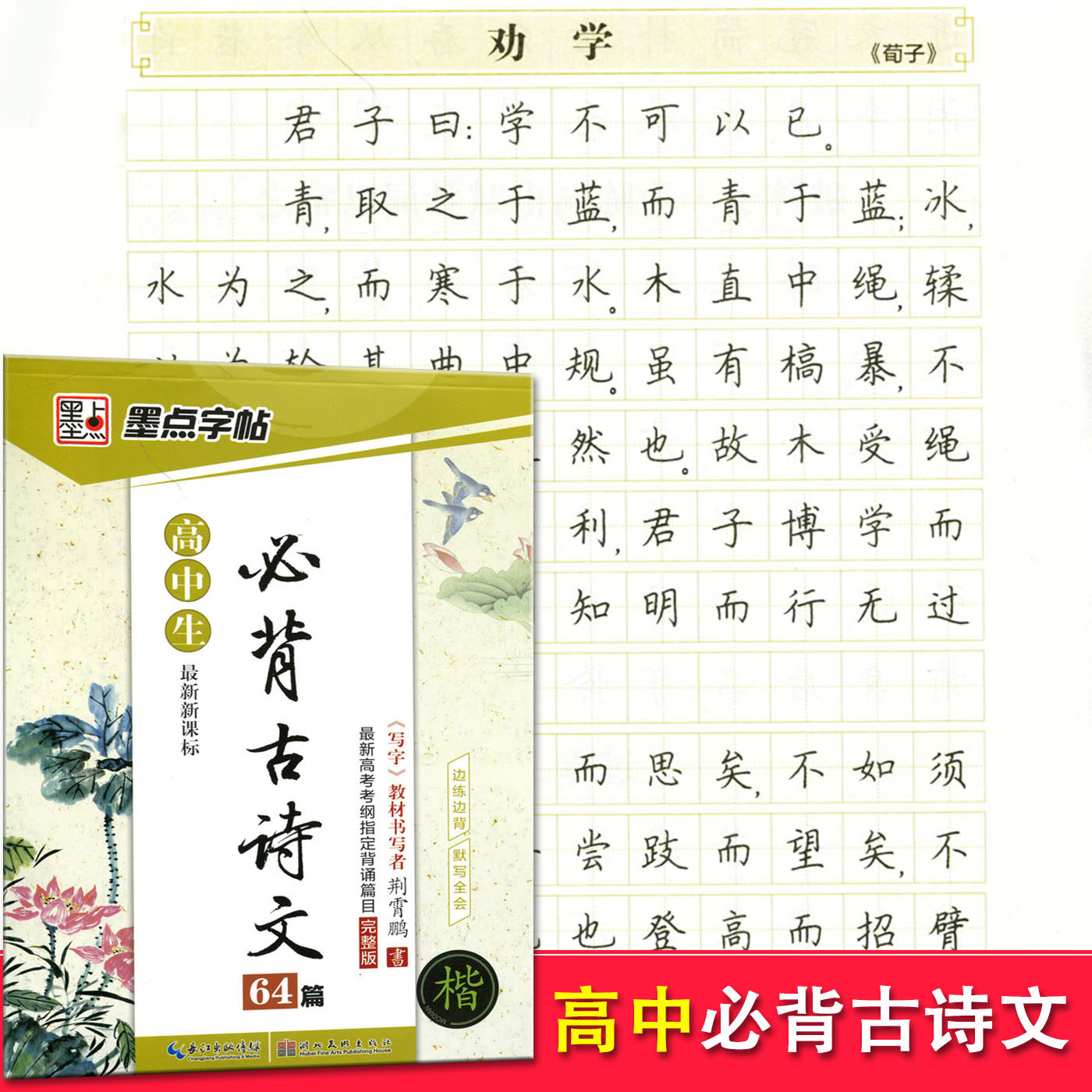 墨点高中中学生钢硬笔楷书法临摹描红本练字速练字帖 高中文言文字帖