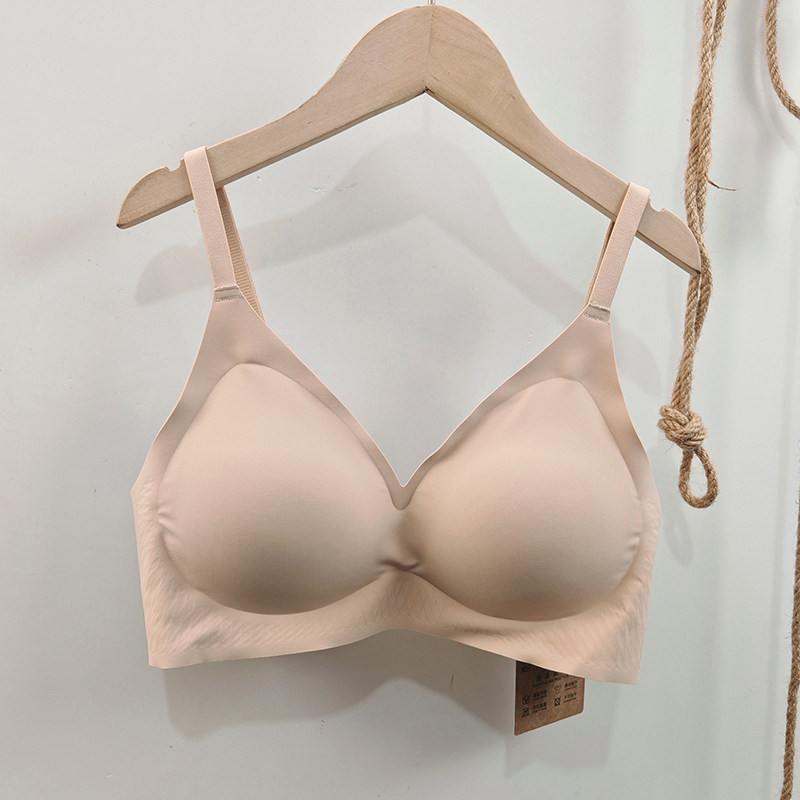 高级食品级奶嘴胶无钢圈女性健康胸罩 防下垂收副乳无痕内衣女