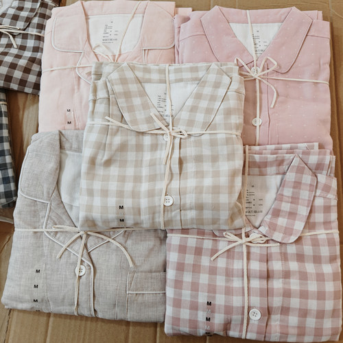 无印棉双层纱情侣款家居服