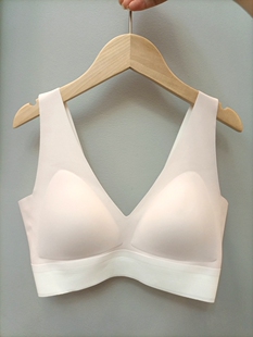 三角固定杯深V女士文胸bra 薄款 明星同款 无痕内衣小胸宽肩带法式