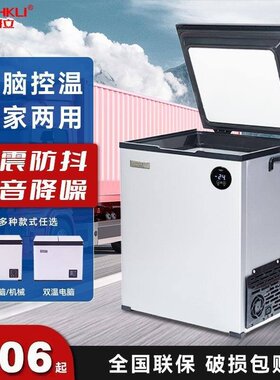 东之开立家用小型大容量冷藏冷冻卧式迷你冰柜车家两用车载冰箱